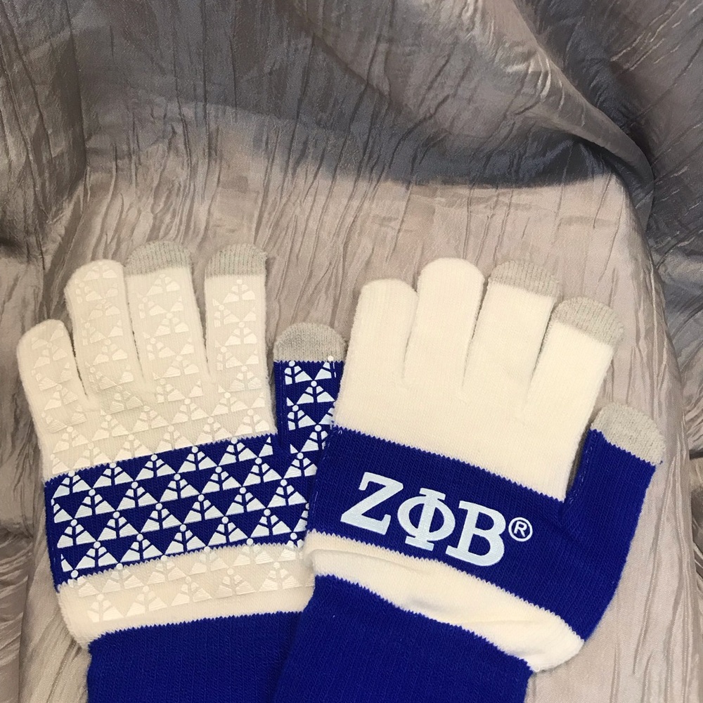 Blue and White Women’s Gloves